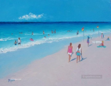 The Skateboarders beach Child impressionism Oil Paintings